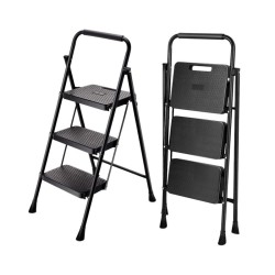 Πτυσσόμενη σκάλα-σκαμπό σιδερένια - 109-3 - 617471