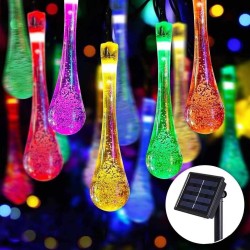 Ηλιακή γιρλάντα φωτισμού LED - Σταγόνα - 5m+1m - 20D - 152813 - RGB
