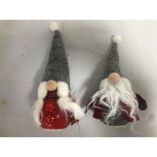 Χριστουγεννιάτικη διακοσμητική φιγούρα Άγιος Βασίλης με φωτισμό - 8x16cm - 212221