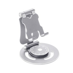 Βάση στήριξης smartphone/tablet μεταλλική περιστρεφόμενη - G62 - 813492 - Silver