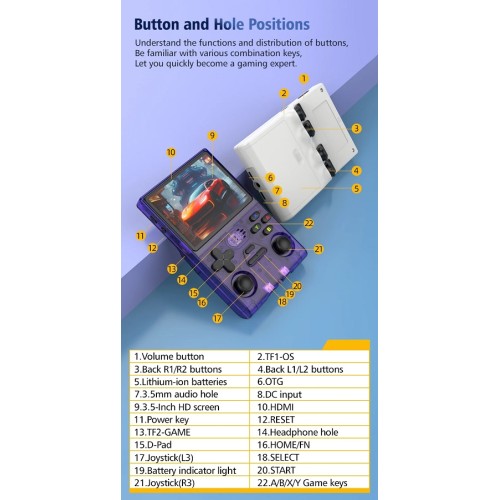 Φορητή κονσόλα παιχνιδιών με χειριστήρια - M18 Pro - 813768