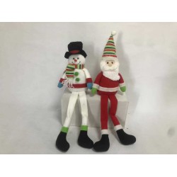 Χριστουγεννιάτικη λούτρινη κούκλα καθιστή - 12x27cm - 212283