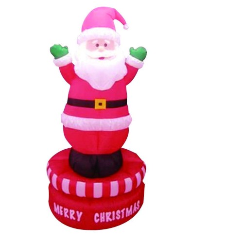 Φουσκωτός διακοσμητικός  Άγιος Βασίλης περιστρεφόμενος - 1.8m - 817193