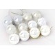Σετ Χριστουγεννιάτικες μπάλες - 8cm - 12pcs - 326048 - White