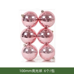 Σετ Χριστουγεννιάτικες μπάλες - 10cm - 6pcs - 326024 - Pink