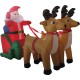 Φουσκωτός διακοσμητικός  Άγιος Βασίλης με έλκηθρο & ταράνδους με φωτισμό - 2.4m - 817254