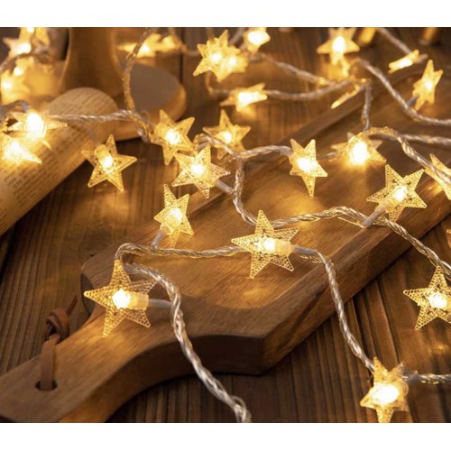 Ηλιακή γιρλάντα φωτισμού LED - Αστέρι - 5m+1m - 20D - 152851 - Warm White