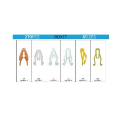 Σετ συνδετήρες αυτοκινήτου 6 τύπων - 1806202 - 270pcs - 180978