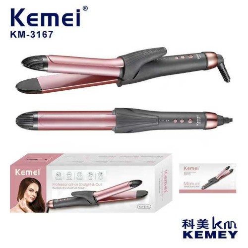 Ισιωτική & μπουκλιέρα μαλλιών - 2in1 - KM-3167 - Kemei