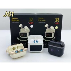 Ασύρματα ακουστικά Bluetooth με ψηφιακή οθόνη & θήκη φόρτισης - J61 - 814031 - Black