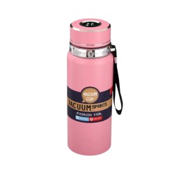 Φορητό παγούρι-θερμός με ψηφιακό θερμόμετρο - 800ml - 168441 - Pink