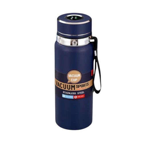 Φορητό παγούρι-θερμός με ψηφιακό θερμόμετρο - 800ml - 168441 - Dark Blue