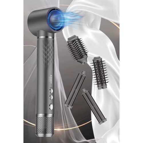 Πιστολάκι & ηλεκτρική βούρτσα μαλλιών - 5in1 - KM-6919 - Kemei