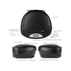 Επαναφορτιζόμενο ραδιόφωνο & CD Player - X8 - 718204