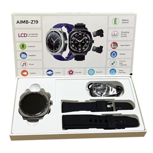 Σετ Smartwatch με ασύρματα ακουστικά Bluetooth - AIMB-Z19 - 065578 - Black