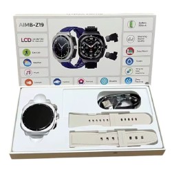 Σετ Smartwatch με ασύρματα ακουστικά Bluetooth - AIMB-Z19 - 065578 - White