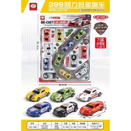 Σετ αυτοκινητάκια με Pull Back - 12pcs - 123-14E6 - 917335