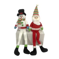 Χριστουγεννιάτικη λούτρινη κούκλα καθιστή - 12x27cm - 212283