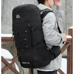 Σακίδιο πλάτης ορειβατικό - H2410 - 60L - 251609 - Black