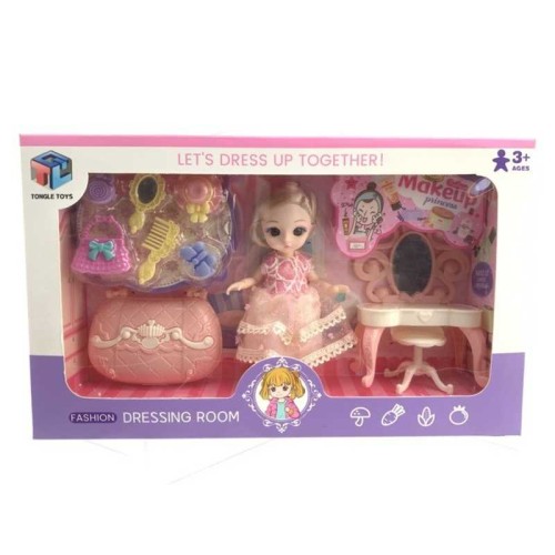 Σετ κούκλα με αξεσουάρ ομορφιάς - 6688-26-DIY - 917465