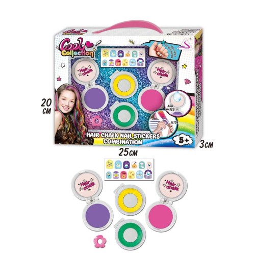 Παιδικό σετ βαφής μαλλιών με κιμωλία - J-2014 - 917505