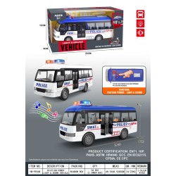 Ηλεκτρονικό λεωφορείο Police με φωτισμό - YM-9906B - 917328