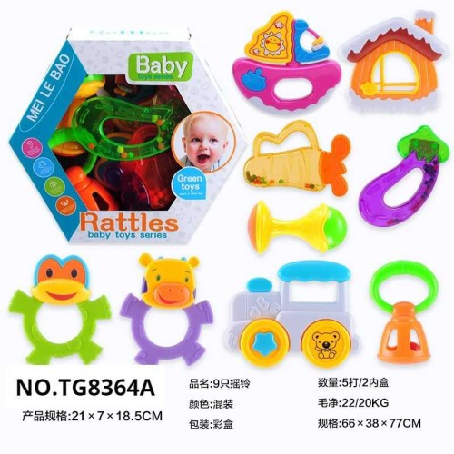 Σετ βρεφικές κουδουνίστρες & μασητικά - TG8364A - 9pcs - 917390