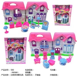 Κουκλόσπιτο mini με αξεσουάρ - 590 - 917362