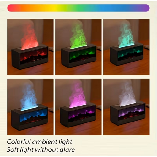 Υγραντήρας χώρου με εφέ φλόγας - 626286 - Black