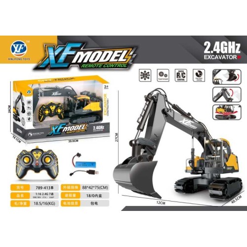 Τηλεκατευθυνόμενο όχημα Εκσκαφέας - 1:16 - 2.4G - 789-413B - 917544