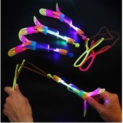 Ιπτάμενο παιχνίδι-ελικόπτερο με φωτισμό LED & σφεντόνα - 681020