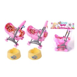 Παιδικό καροτσάκι mini με κούκλα - 0812-158 - 917425