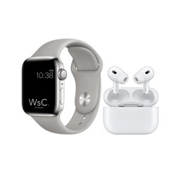 Σετ Smartwatch με ασύρματα ακουστικά Bluetooth & 7 λουράκια - S3000 Pro - 814086 - Grey