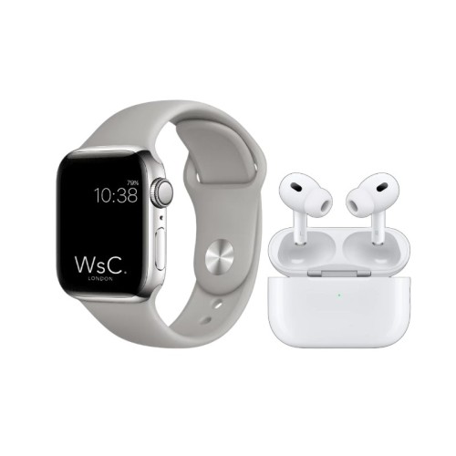 Σετ Smartwatch με ασύρματα ακουστικά Bluetooth & 7 λουράκια - S3000 Pro Max - 814093 - Grey