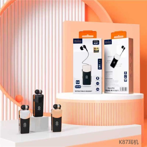 Ασύρματο ακουστικό Bluetooth - K87 - 814383 - Silver