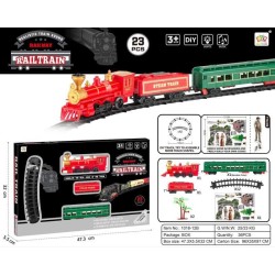 Σετ κλασσικό τρενάκι με ράγες - USB - 1018-12B - 917345