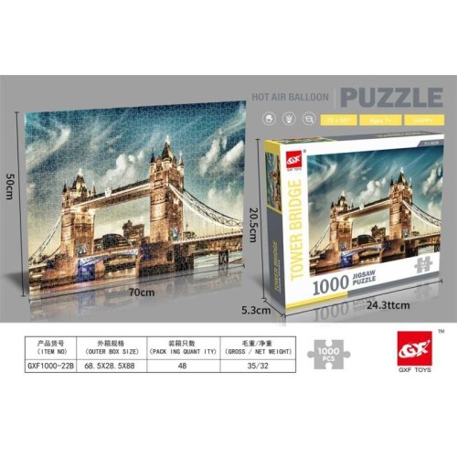 Puzzle 1000 κομματιών - Tower Bridge - GXF1000-22B1000 - 917222