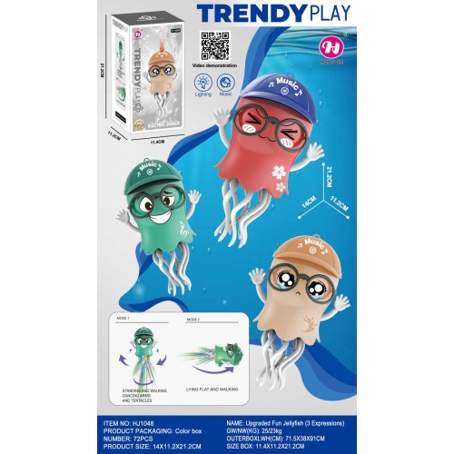 Ηλεκτρoνικό Χταπόδι που περπατάει και χορεύει - HJ1048 - 922123