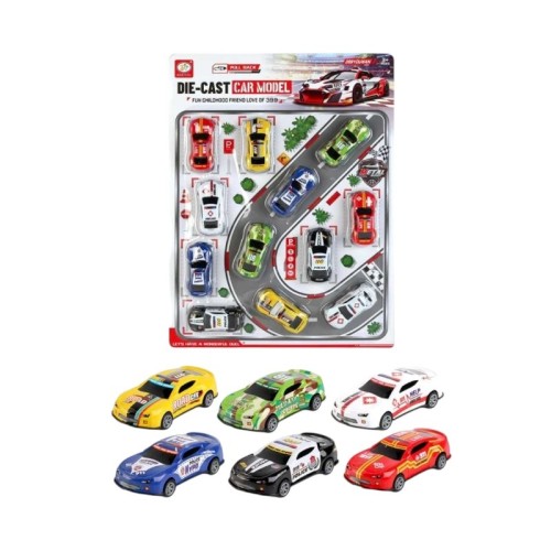 Σετ αυτοκινητάκια με Pull Back - 12pcs - 123-14E6 - 917335