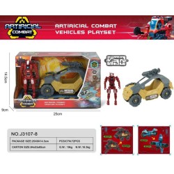 Ρομπότ μεταμόρφωσης με όχημα & αξεσουάρ - J3107-8AI - 917186