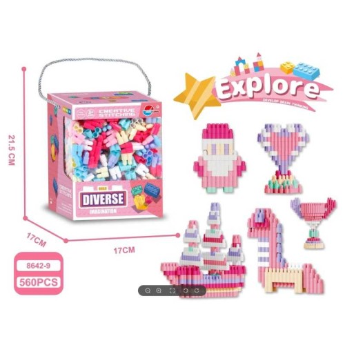 Σετ κατασκευών DIY με τουβλάκια - 560pcs - 8642-9 - 917514