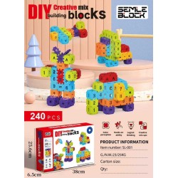 Εκπαιδευτικό παιχνίδι κατασκευών DIY με αριθμούς - 240pcs - SL-001 - 922333