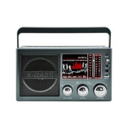 Επαναφορτιζόμενο ραδιόφωνο με ηλιακό πάνελ - XB-873BT-S  - 219211 - Grey