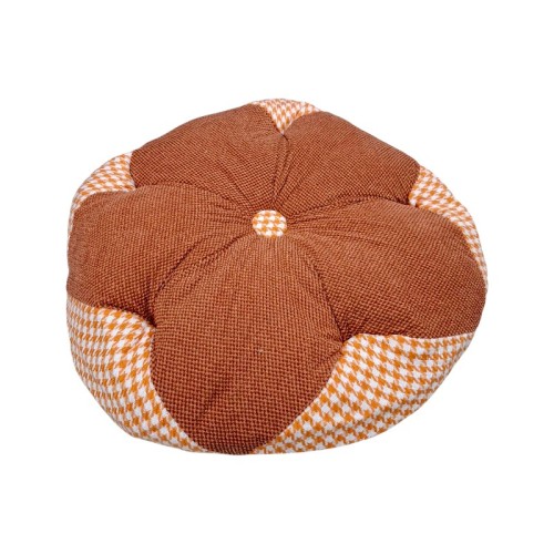 Μαξιλάρι καρέκλας Πουφ - 50cm - 720186 - Dark Brown/Orange