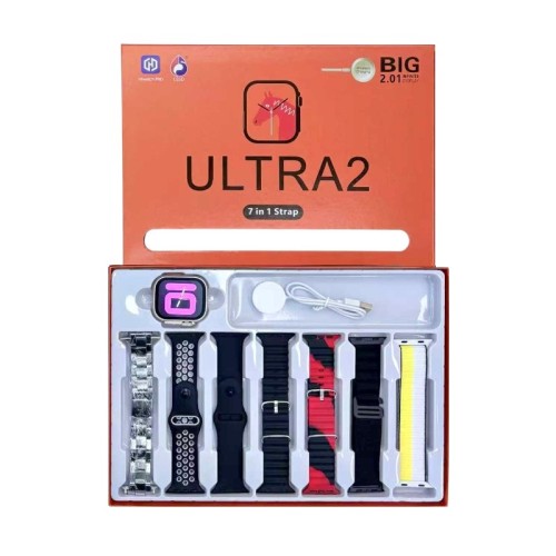 Σετ Smartwatch με 7 λουράκια - ULTRA2 - 814154 - Blue
