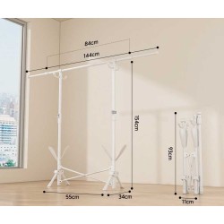 Πτυσσόμενη κρεμάστρα δαπέδου & απλώστρα ρούχων - DG202503 - 282197 - Black