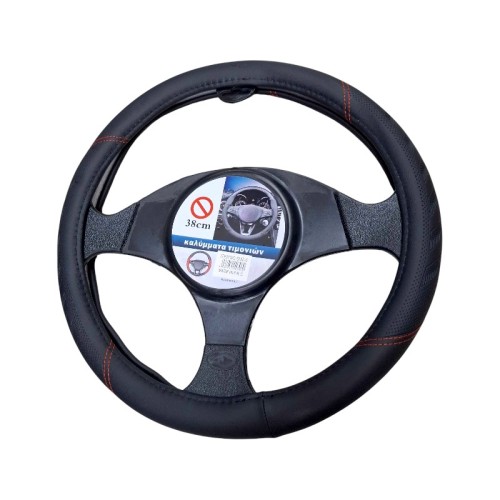 Κάλυμμα τιμονιού αυτοκινήτου - SMZ-6 - 123060 - Black/Red