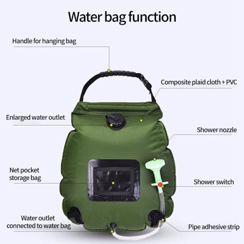 Φορητή ηλιακή ντουζιέρα camping - YB4003 - 20L - 181727