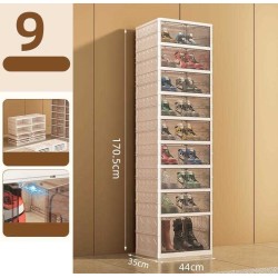 Πτυσσόμενη παπουτσοθήκη πλαστική διάφανη 18 θέσεων - 10708 - 282128