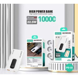 Powerbank - Fast Charge - 10.000mah - 22.5W - PD33 - 270332 - Black
